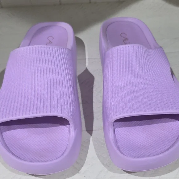 CALIA Lilac Molded Slides Womens Sz8 - Picture 7 of 7